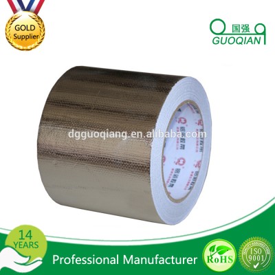 2016 hot sale free sample Fireproof Single Bright Side Aluminum foil tape, water proof alu tape with white paper liner