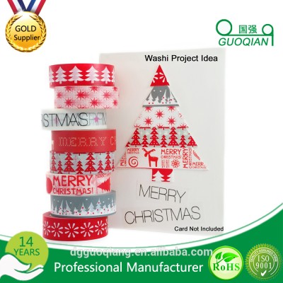 Cute Mixed Colors Washi Masking Tape Japanese Decorative Christmas Washi Tape